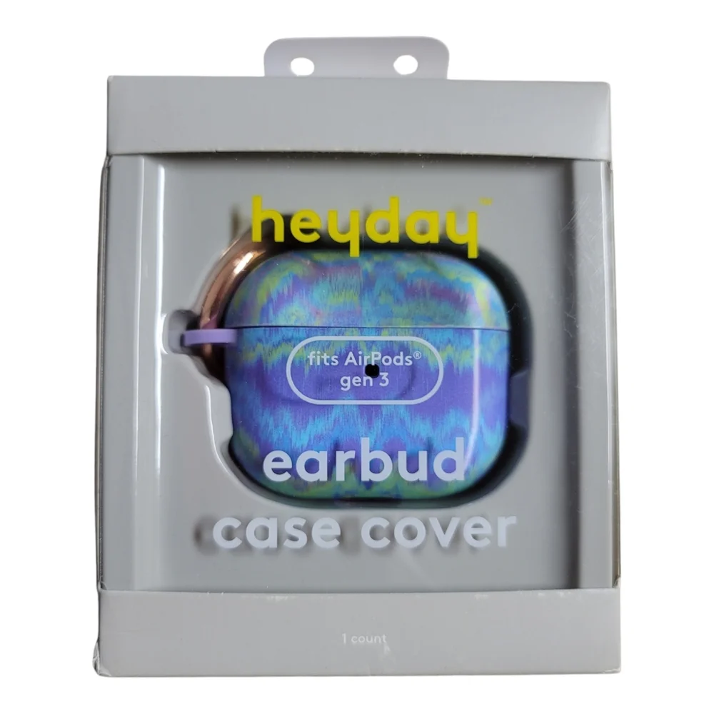 heyday Apple AirPods (3 Generation) Multicolored Hard Case with Carabiner Clip